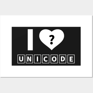 I � UNICODE Heart question mark Design Posters and Art